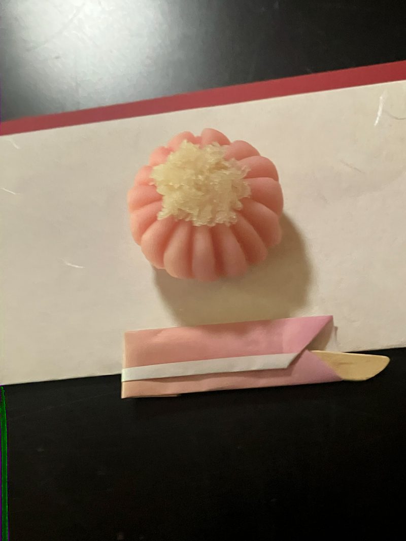 真花亭のお茶会で出された和菓子の着せ綿